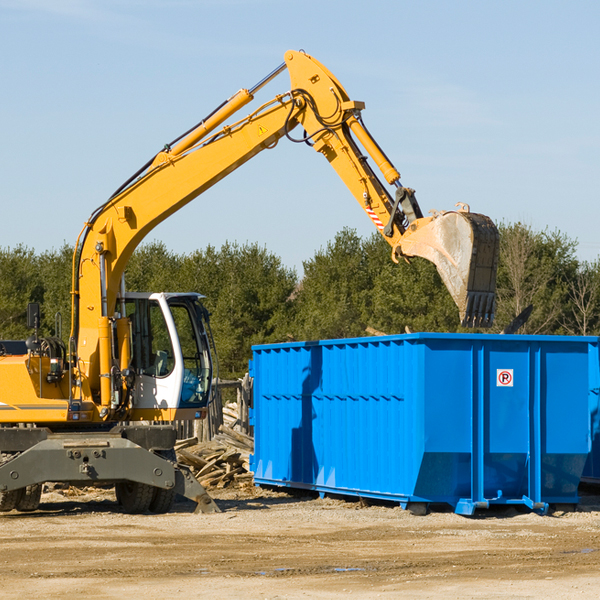 what size residential dumpster rentals are available in Curtiss